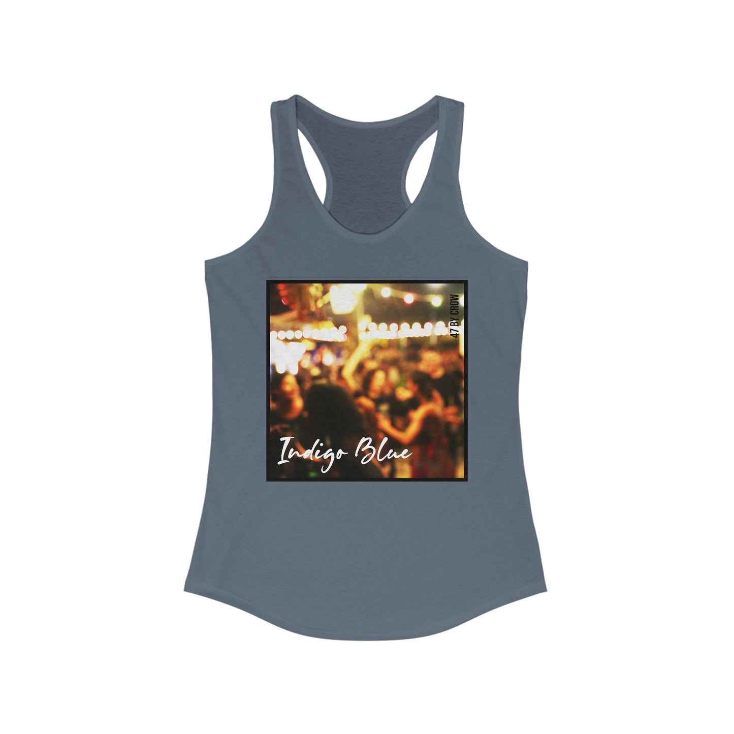 Indigo Blue Women's Ideal Racerback Tank - Casual Summer Style for Music Lovers